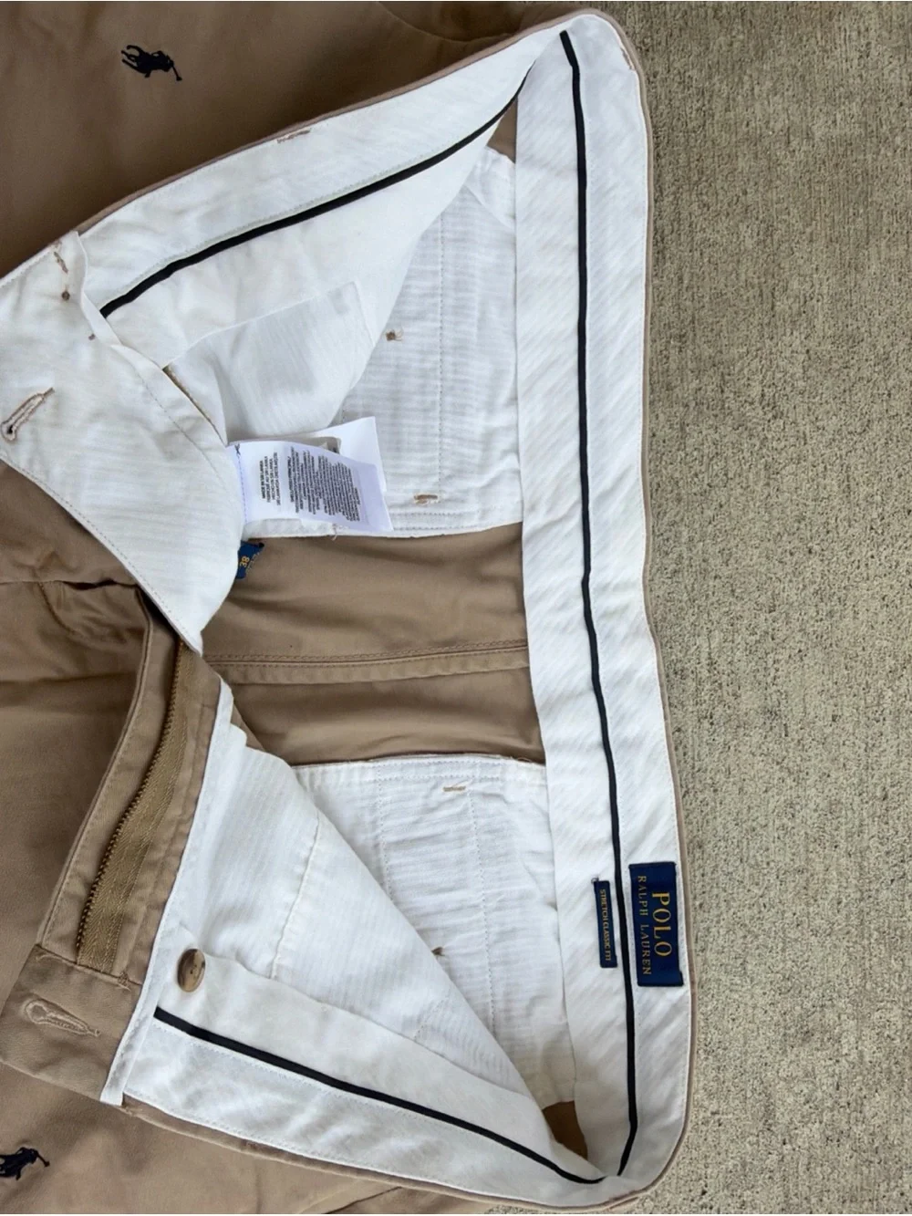 Polo by Ralph Lauren Embroidered Khaki Men’s Shorts